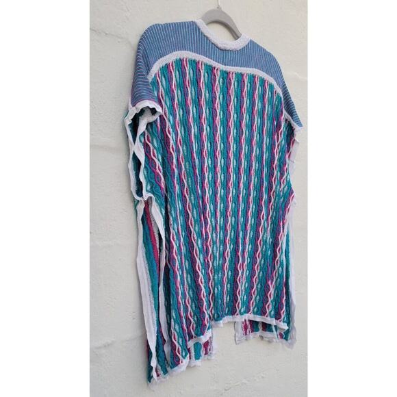 Per Se By Carlisle Women's Knit Wrap Top Woven Embroidered Multicolor Cover Up S - Picture 10 of 12